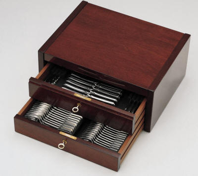 Mahogany Flatware Chest by Robbe and Berking