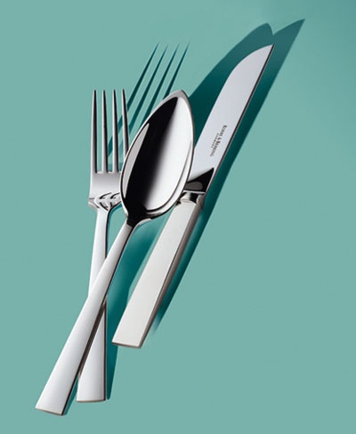 Modern flatware in silverplate, Riva by Robbe and Berking