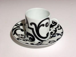 black and white dinnerware, Pontresina by Jammet Seignolles